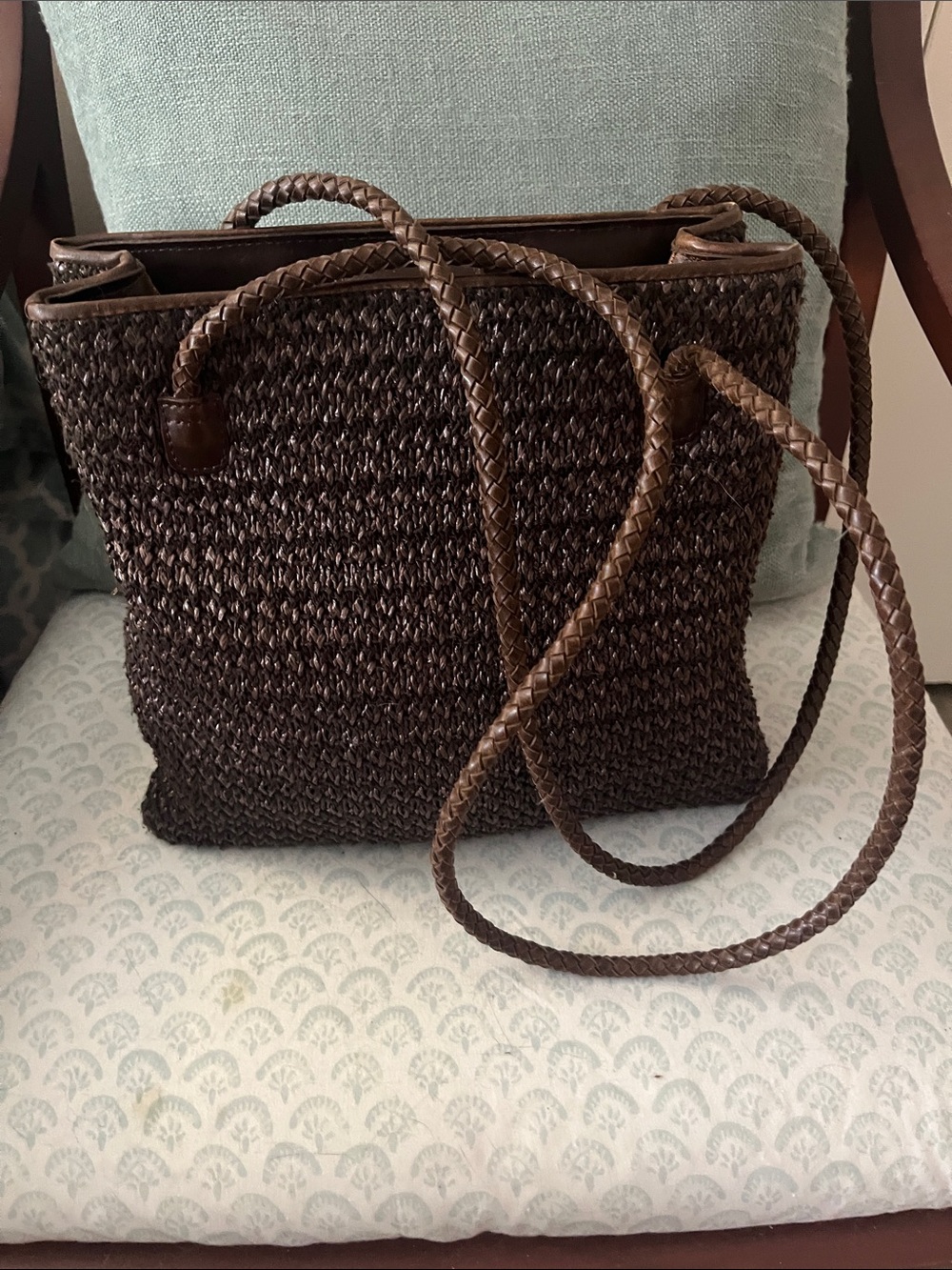 Relic Woven Dark Brown Shoulder Tote